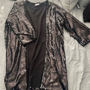 Sequin Kimono Top
